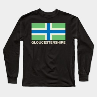 Gloucestershire County Flag - England Long Sleeve T-Shirt